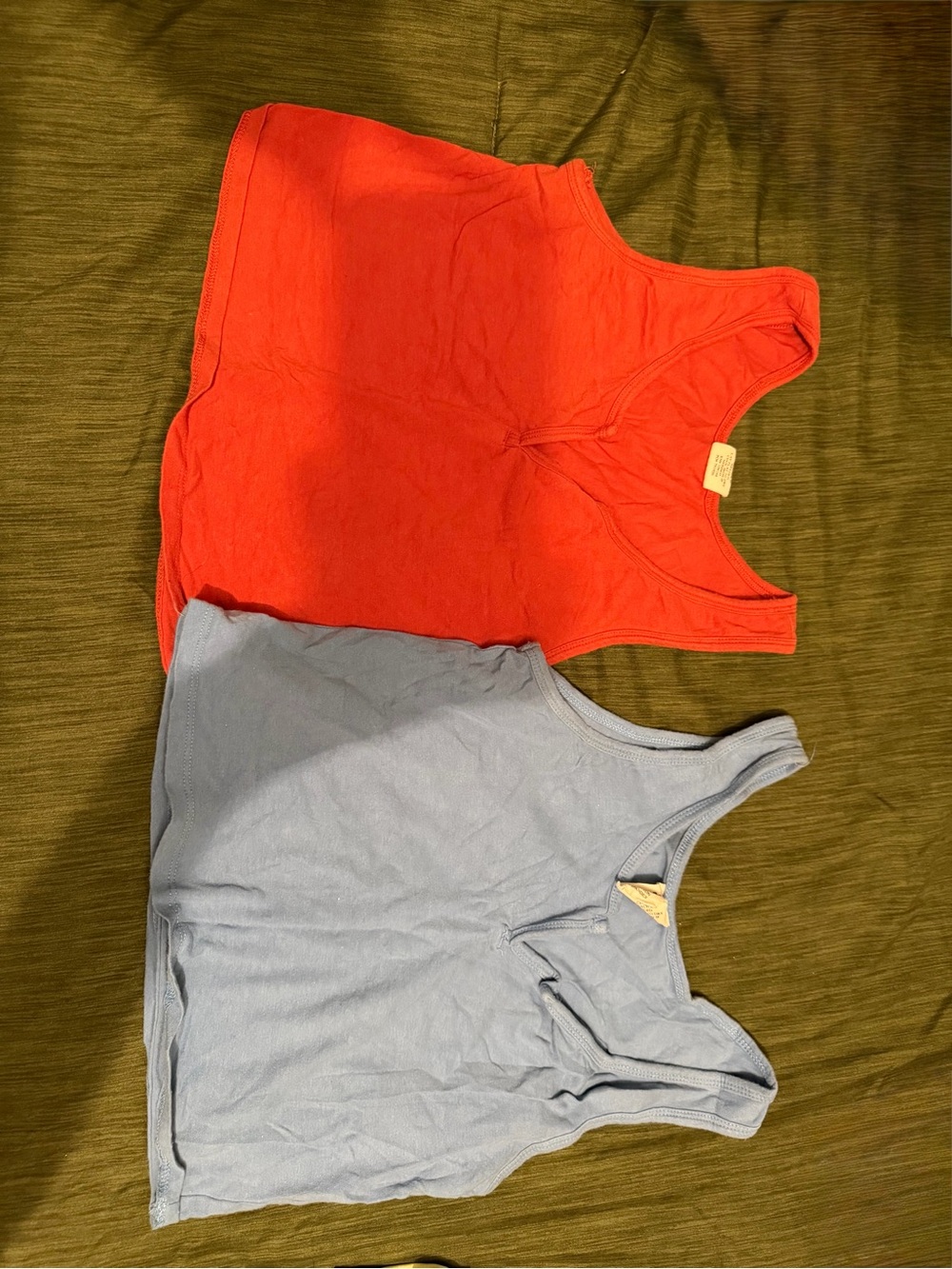 Tank Top Pack - Red & Light Blue Cotton Tanks